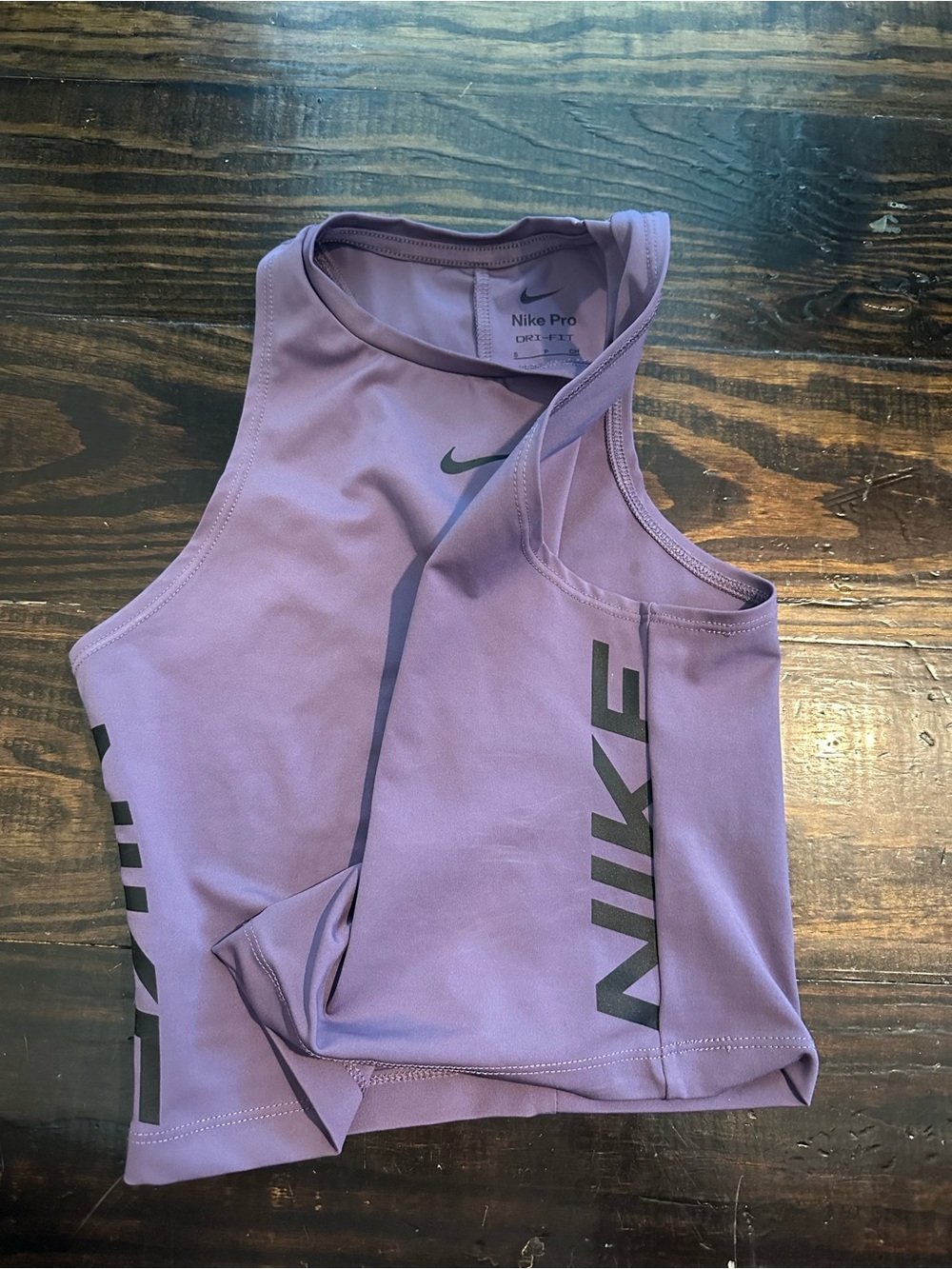 Nike Pro women’s size small purple athletic crop top - Picture 2 of 4